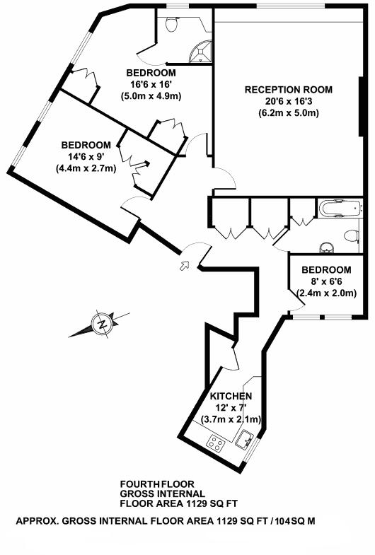 London apartment floor plan