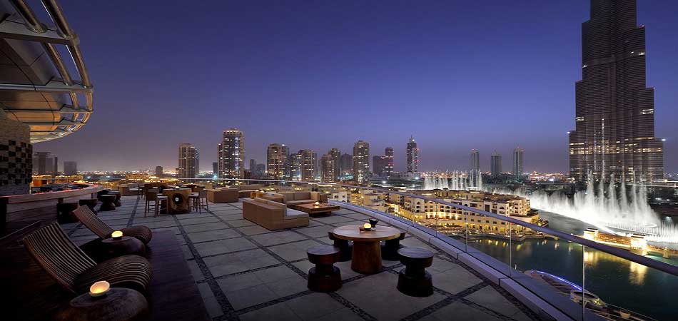 Dubai skyline at twilight