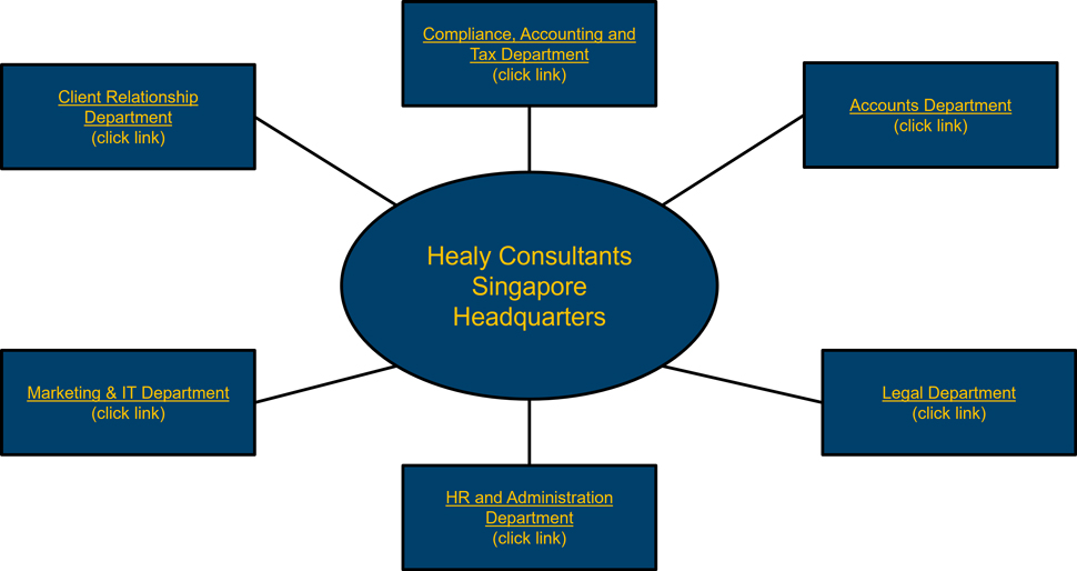 Singapore headquarters organisation chart