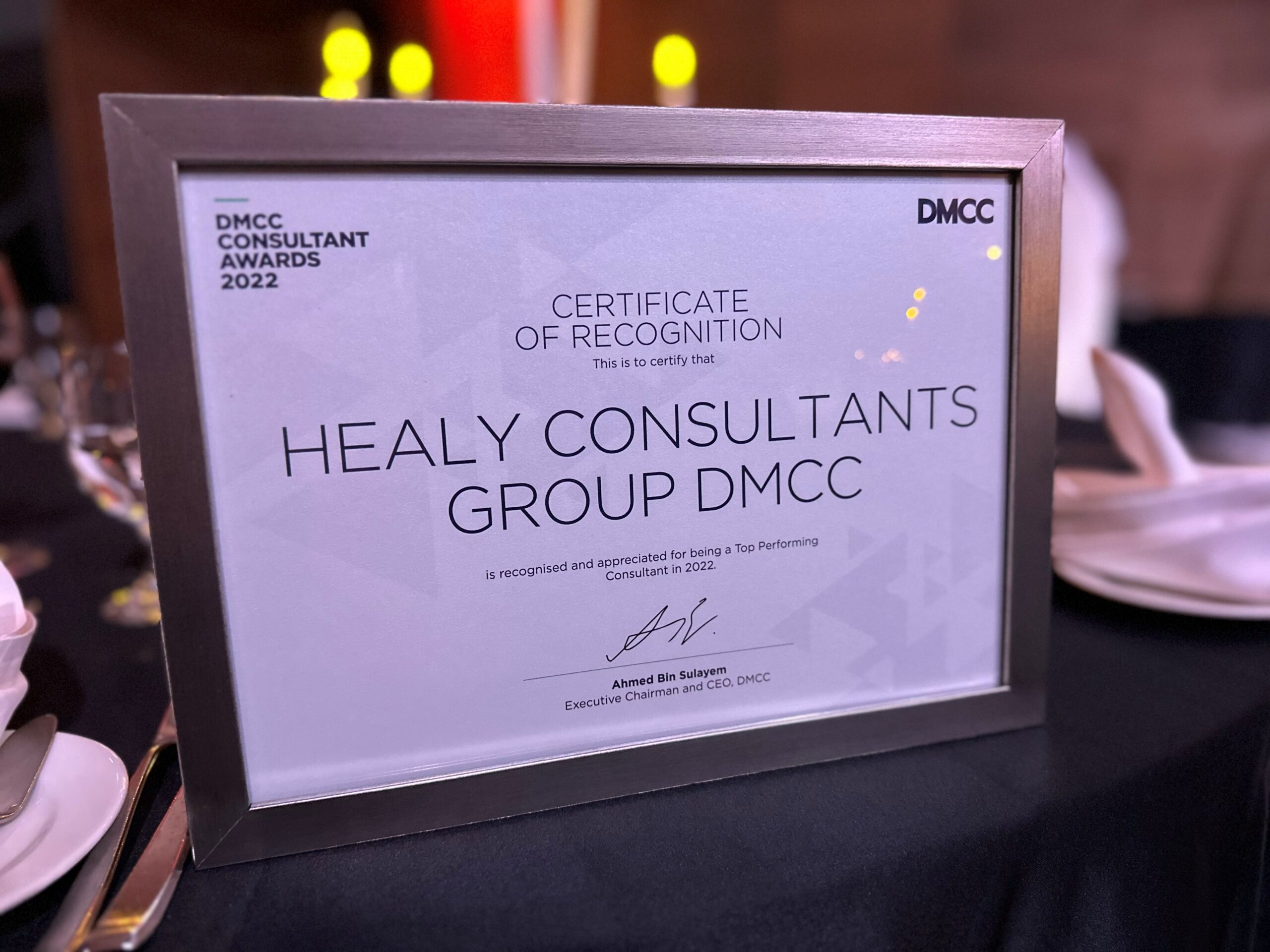 DMCC top performing consultant 2022 nominee